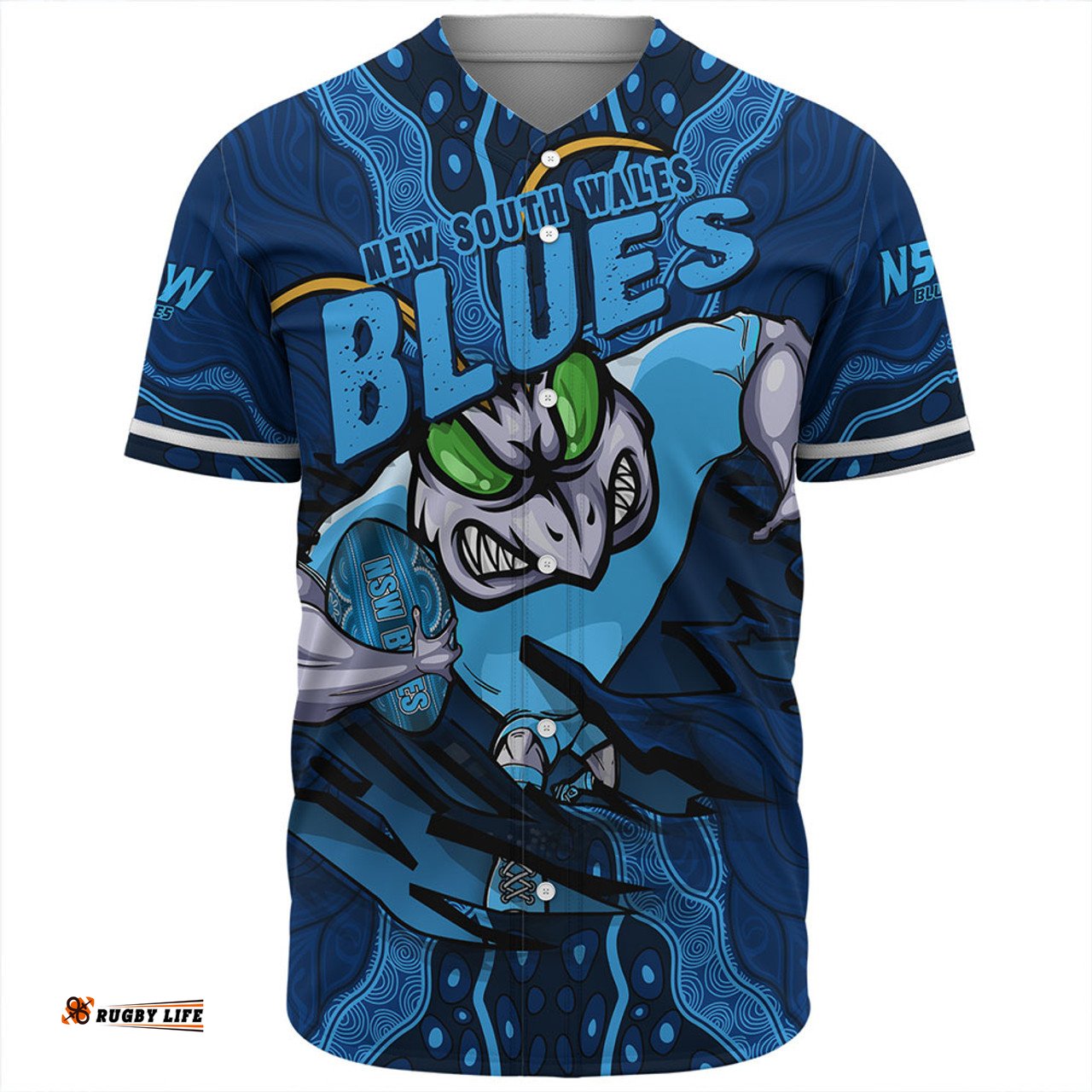 Amazing Aussie New South Wales Blues Blue Venom NSW Strikeforce Baseball Shirt