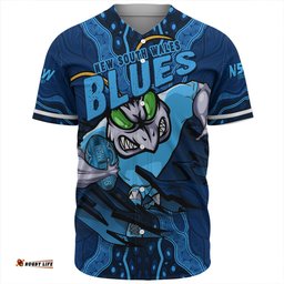 Amazing Aussie New South Wales Blues Blue Venom NSW Strikeforce Baseball Shirt