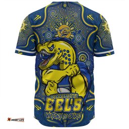 Amazing Aussie Parramatta Eels Aboriginal Pattern Inspired Victory Is Ours Baseball Shirt