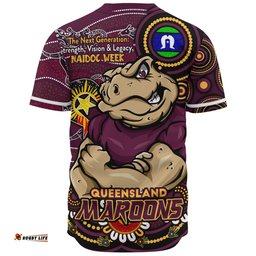 Amazing Aussie Queensland Maroons Spirit Of NAIDOC Series Baseball Shirt