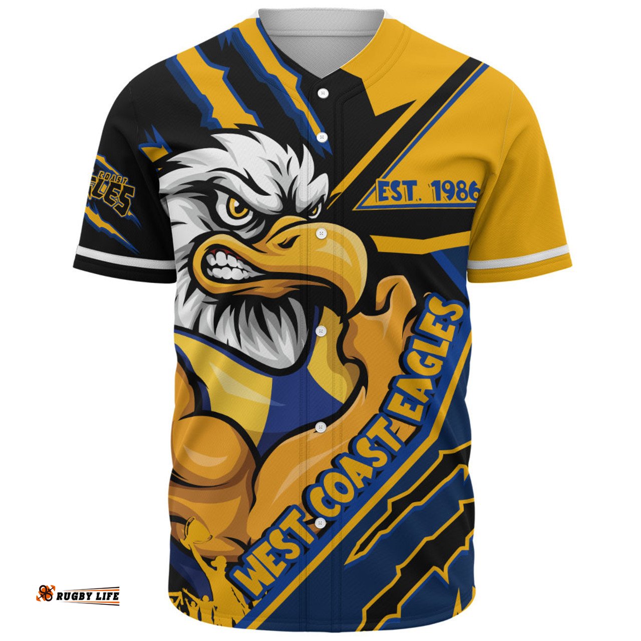 Amazing Aussie West Coast Eagles Battlefield Glory Gear Baseball Shirt