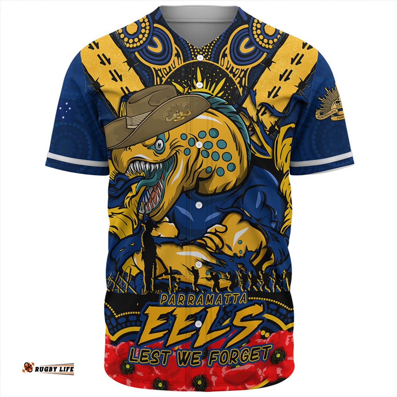 Amazing Aussie Parramatta Eels Ripped Legacy Of The Game The ANZAC Spirit Lives On Baseball Shirt