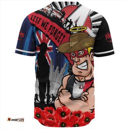 Amazing Aussie St Kilda Anzac Day Honor United In Spirit Baseball Shirt