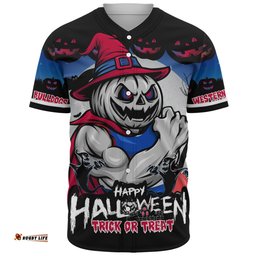 Amazing Aussie Western Bulldogs Dark Pumpkin Halloween Spirit Baseball Shirt