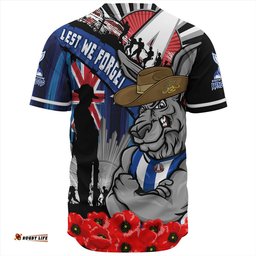 Amazing Aussie North Melbourne Anzac Day Honor United In Spirit Baseball Shirt