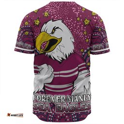 Amazing Aussie Manly Warringah Sea Eagles Custom Custom With Aboriginal Inspired Style Of Dot Painting Patterns  Baseball Shirt