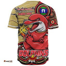 Amazing Aussie Redcliffe Dolphins Spirit Of NAIDOC Series Baseball Shirt