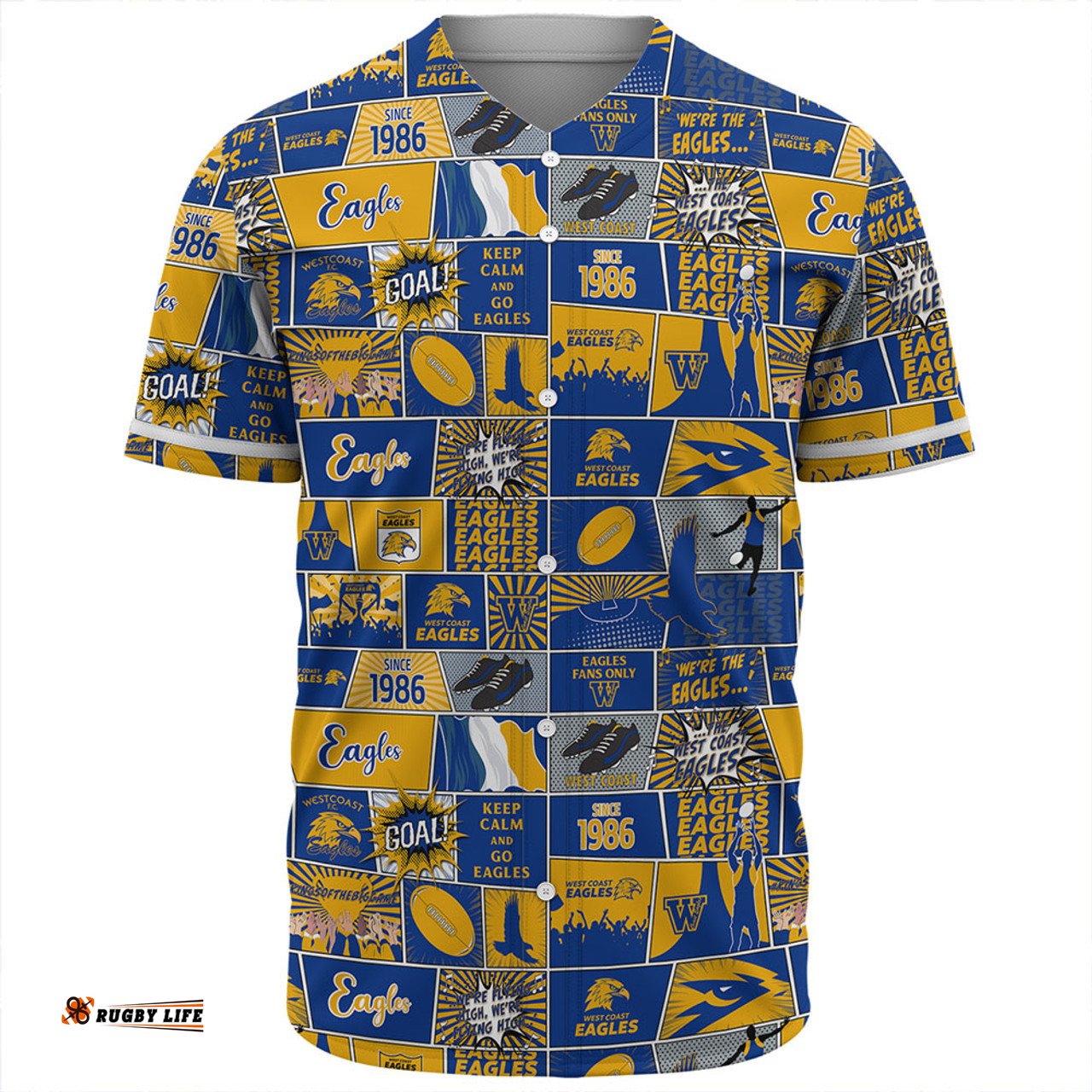 Amazing Aussie West Coast Eagles Legacy Of The Pride Comic Style Baseball Shirt