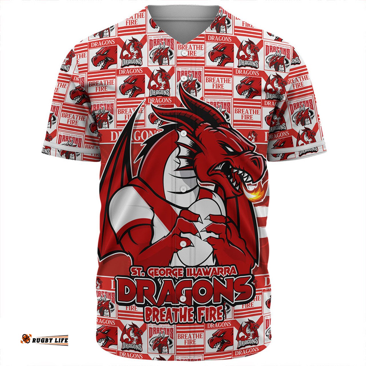 Amazing Aussie St. George Illawarra Dragons Champion���s Pride Comic Style Baseball Shirt
