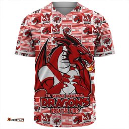 Amazing Aussie St. George Illawarra Dragons Champion���s Pride Comic Style Baseball Shirt