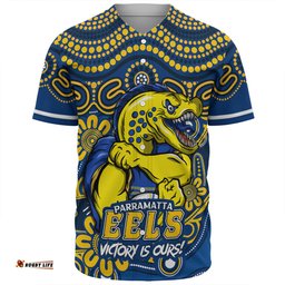Amazing Aussie Parramatta Eels Aboriginal Inspired Tough Fan Rugby For Life Baseball Shirt