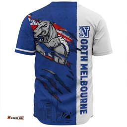 Amazing Aussie North Melbourne Burning Passion Of Power Scratch Style Baseball Shirt