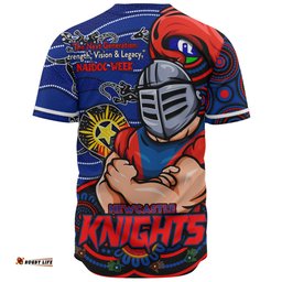 Amazing Aussie Newcastle Knights Spirit Of NAIDOC Series Baseball Shirt