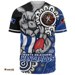 Amazing Aussie North Melbourne Power Through Generations NAIDOC Edition Baseball Shirt