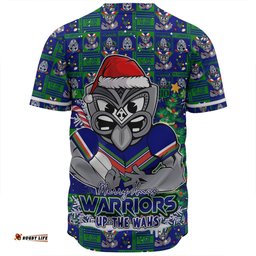 Amazing Aussie New Zealand Warriors Merry Ugly Christmas Comic Style Baseball Shirt