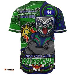 Amazing Aussie New Zealand Warriors Spirit Of NAIDOC Series Baseball Shirt