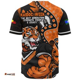 Amazing Aussie Wests Tigers NAIDOC Indigenous Warrior Spirit Baseball Shirt