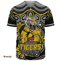 Amazing Aussie Richmond Aboriginal Inspired Tough Fan Football For Life Baseball Shirt