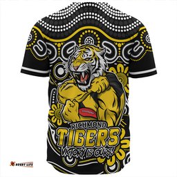 Amazing Aussie Richmond Aboriginal Inspired Tough Fan Football For Life Baseball Shirt