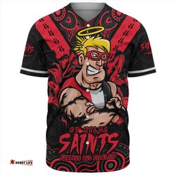 Amazing Aussie St Kilda Ripped Legacy Of The Game Baseball Shirt