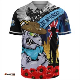 Amazing Aussie New South Wales Blues United In Spirit Anzac Day Tribute Baseball Shirt