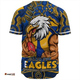 Amazing Aussie West Coast Eagles Blazing Spirit Of Victory Baseball Shirt