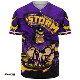 Amazing Aussie Melbourne Storm Premiership Series Sports Gear Baseball Shirt