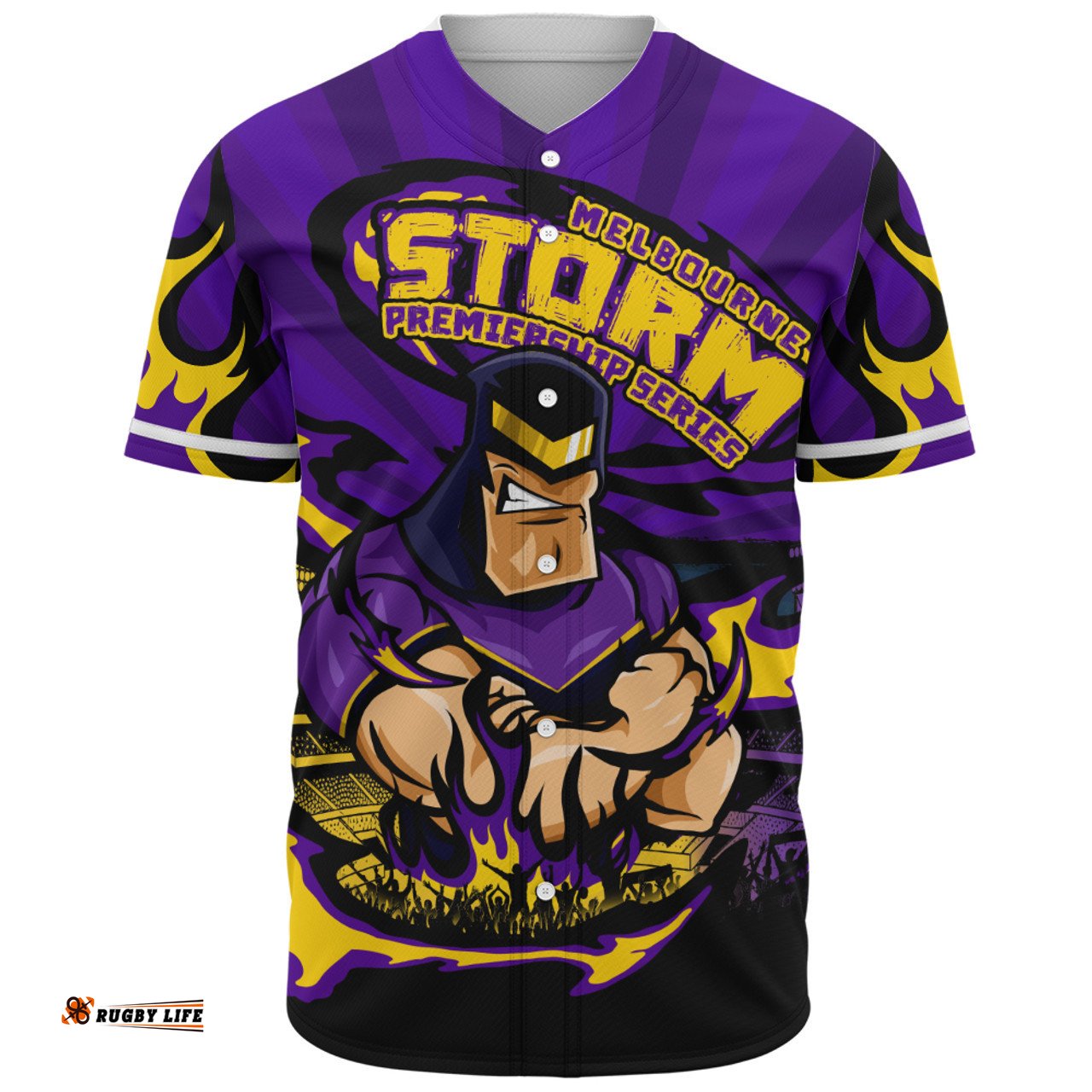 Amazing Aussie Melbourne Storm Premiership Series Sports Gear Baseball Shirt