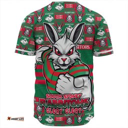 Amazing Aussie South Sydney Rabbitohs Champion���s Pride Comic Style Baseball Shirt