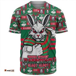 Amazing Aussie South Sydney Rabbitohs Champion���s Pride Comic Style Baseball Shirt