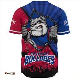 Amazing Aussie Western Bulldogs Breaking Through Fan Design Baseball Shirt