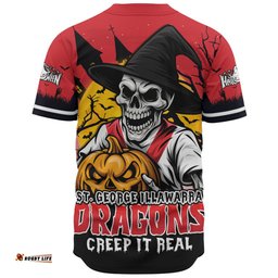 Amazing Aussie St. George Illawarra Dragons Dark Moon Rugby Halloween Battle Edition Baseball Shirt