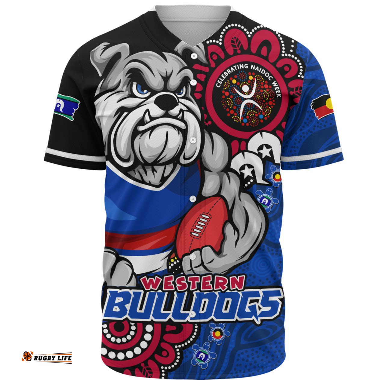 Amazing Aussie Western Bulldogs Power Through Generations NAIDOC Edition Baseball Shirt