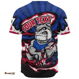 Amazing Aussie Western Bulldogs Premiership Series Flame Edition Baseball Shirt