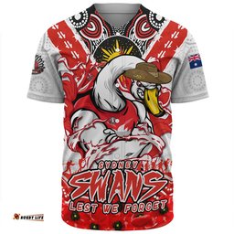 Amazing Aussie Sydney Swans Ripped Legacy Of The Game The ANZAC Spirit Lives On Baseball Shirt