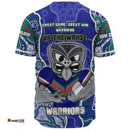 Amazing Aussie New Zealand Warriors Grand Final Custom Custom New Zealand Warriors With Contemporary Style Of Aboriginal Painting  Baseball Shirt