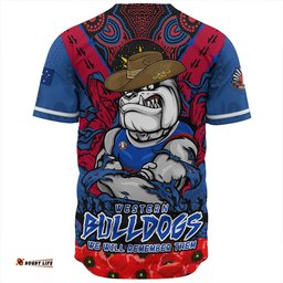 Amazing Aussie Western Bulldogs Ripped Legacy Of The Game The ANZAC Spirit Lives On Baseball Shirt