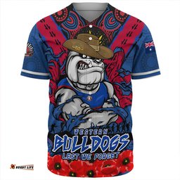 Amazing Aussie Western Bulldogs Ripped Legacy Of The Game The ANZAC Spirit Lives On Baseball Shirt