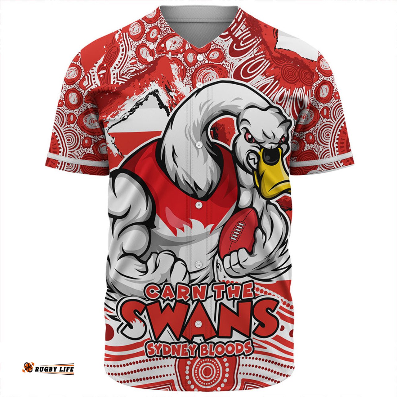 Amazing Aussie Sydney Swans Blazing Spirit Of Victory Baseball Shirt