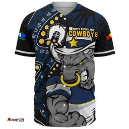 Amazing Aussie North Queensland Cowboys NAIDOC Indigenous Warrior Spirit Baseball Shirt