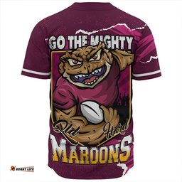 Amazing Aussie Queensland Maroons QLD Rampage Cane Toad Edition Baseball Shirt