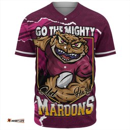 Amazing Aussie Queensland Maroons QLD Rampage Cane Toad Edition Baseball Shirt