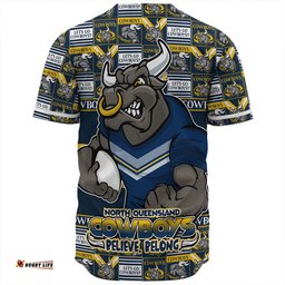 Amazing Aussie North Queensland Cowboys Champion���s Pride Comic Style Baseball Shirt