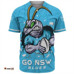 Amazing Aussie New South Wales Blues Go NSW Blues Break The Limit Baseball Shirt