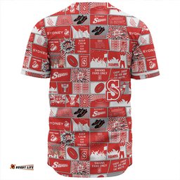 Amazing Aussie Sydney Swans Legacy Of The Pride Comic Style Baseball Shirt