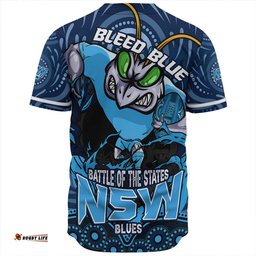 Amazing Aussie New South Wales Blues State Crusher NSW Blues Baseball Shirt