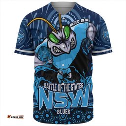 Amazing Aussie New South Wales Blues State Crusher NSW Blues Baseball Shirt