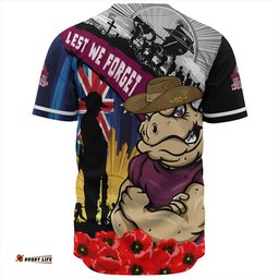 Amazing Aussie Queensland Maroons United In Spirit Anzac Day Tribute Baseball Shirt