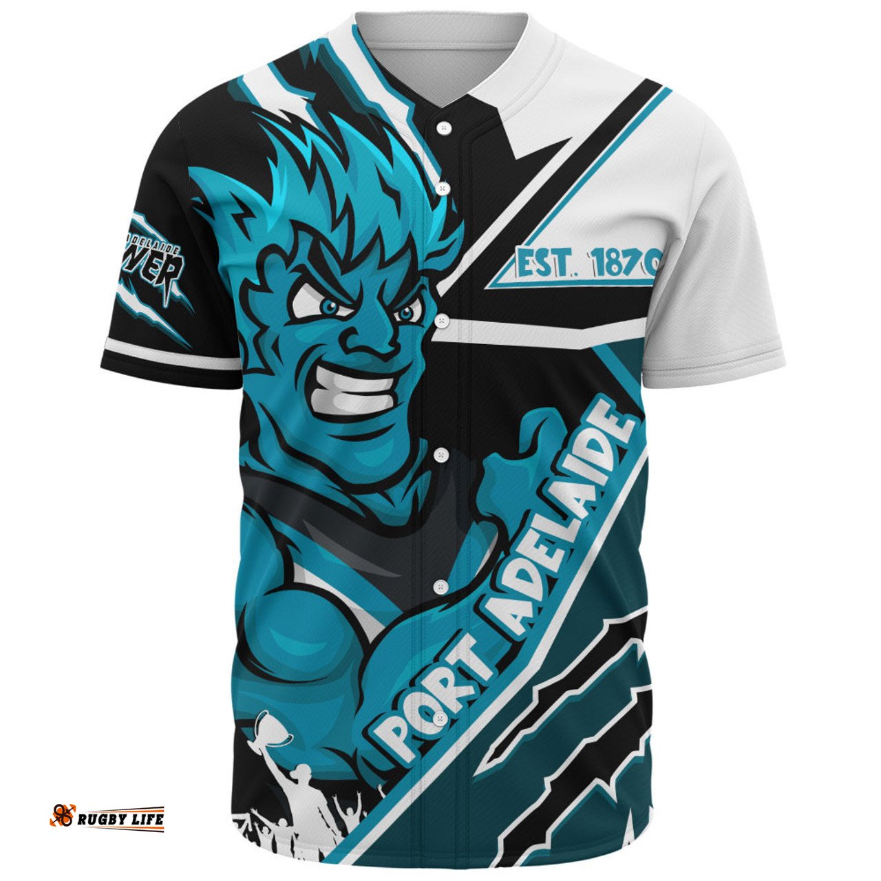 Amazing Aussie Port Adelaide Battlefield Glory Gear Baseball Shirt