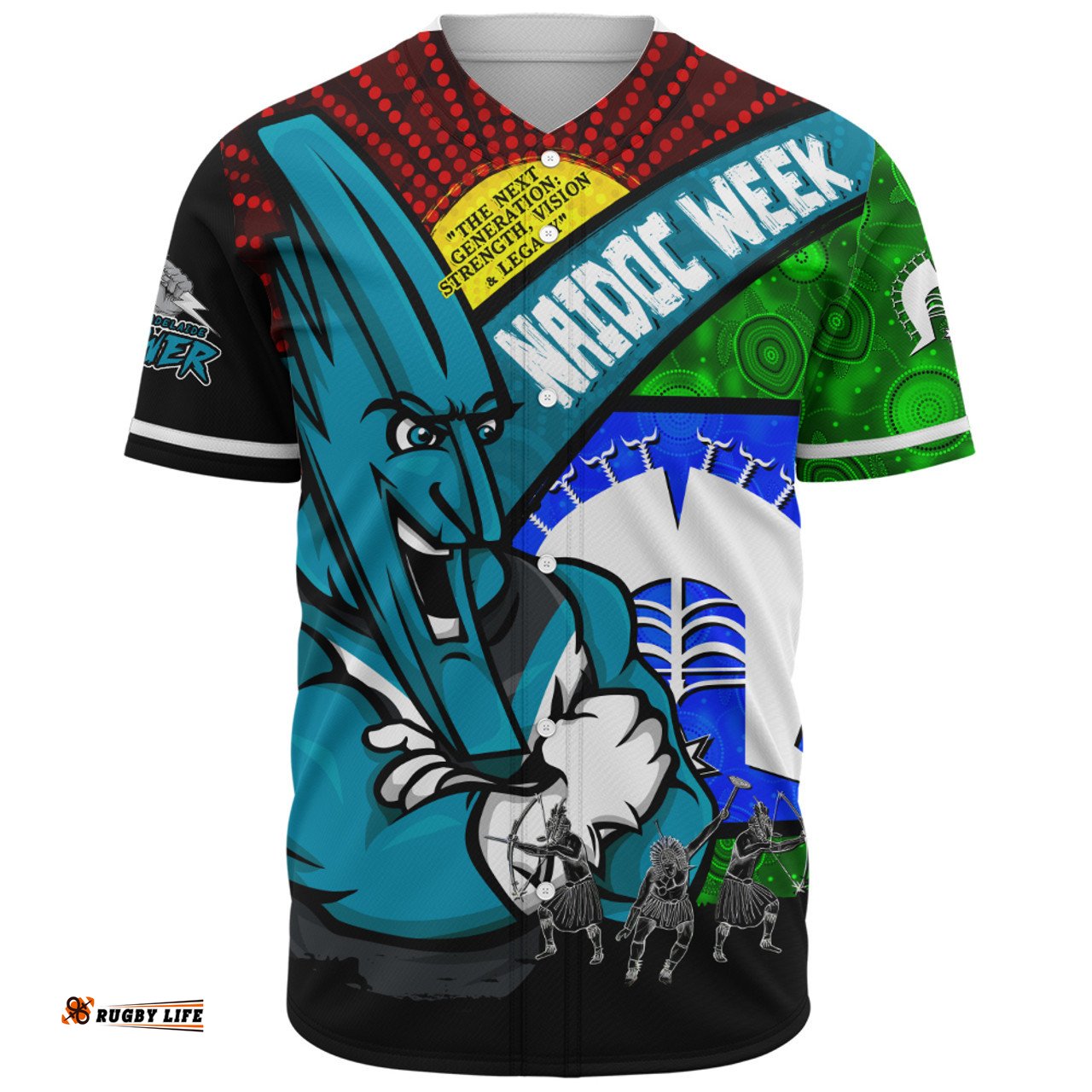 Amazing Aussie Port Adelaide NAIDOC Week Pride Edition Baseball Shirt